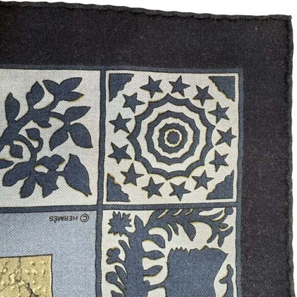 HERMES Authentic Blue Scarf - Picture 7 of 16